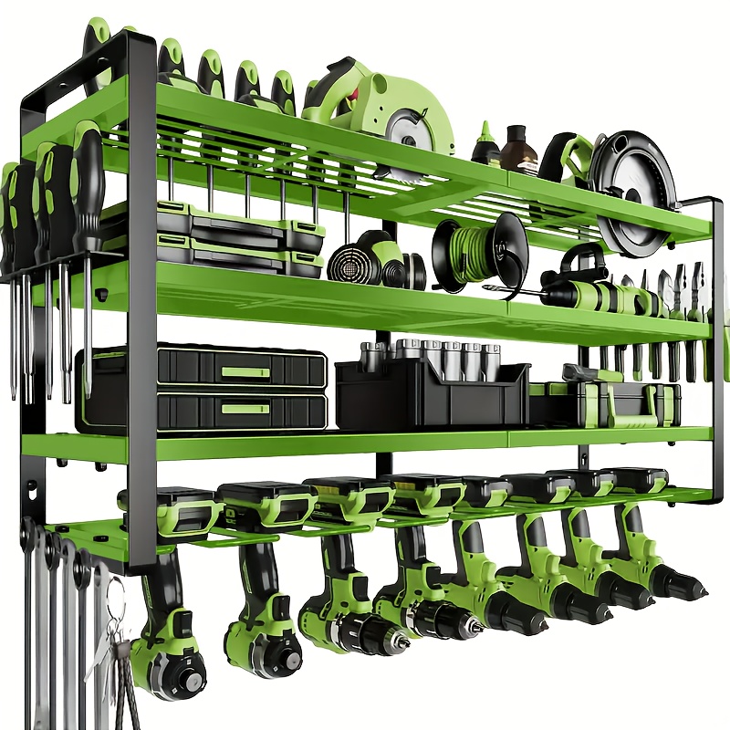 Wall-Mounted Electric Tool Organizer, 4-Tier Wireless Tool Storage with 8 Drill Bit Holders, Practical Garage Rack, Gift for Men, Boyfriends, Husbands, and Partners - Valentine's Day Gifts, Storage Racks 11 Wall-Mounted Electric Tool Organizer, 4-Tier Wireless Tool Storage with 8 Drill Bit Holders, Practical Garage Rack, Gift for Men, Boyfriends, Husbands, and Partners - Valentine's Day Gifts, Storage Racks - Image 11