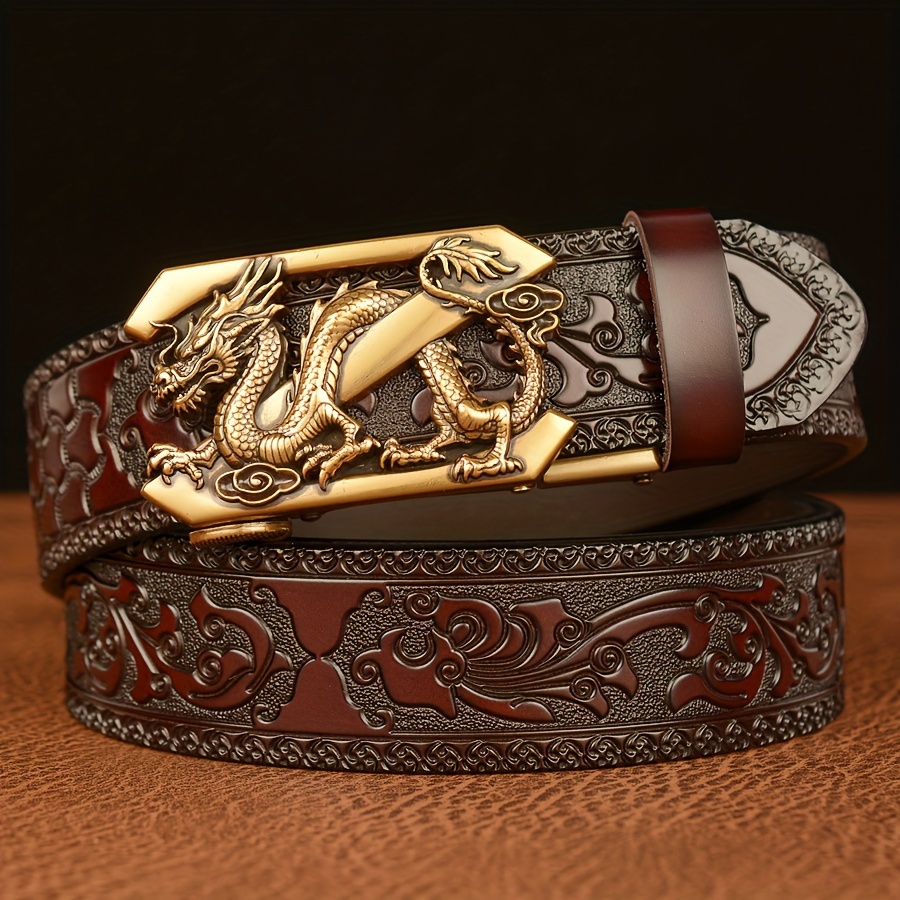 

1 ceinture en cuir de vache , assortie à tout et , motif rétro, pour homme, mari, père, vie quotidienne, loisirs, fête, festival, travail, , occasions formelles