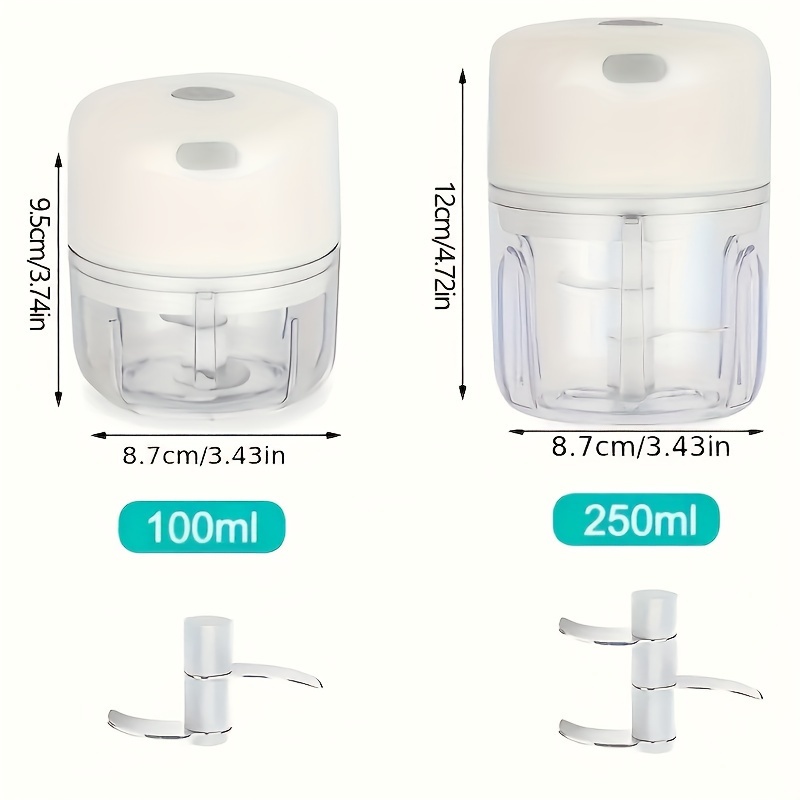   usb rechargeable mini chopper 100ml 250ml versatile garlic meat grinder fast 1000 rpm motor   companion Product details 1