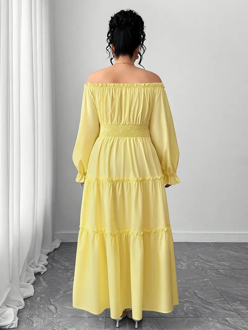 plus size long sleeve yellow dress Amazon.com: Elegant Women's Bowtie Neck Dress Plus Size Lantern Sleeve High Waist Long Dresses Wedding Guest Party Prom Dress (Color : Yellow, Size : XX-Large) : Clothing, Shoes & Jewelry