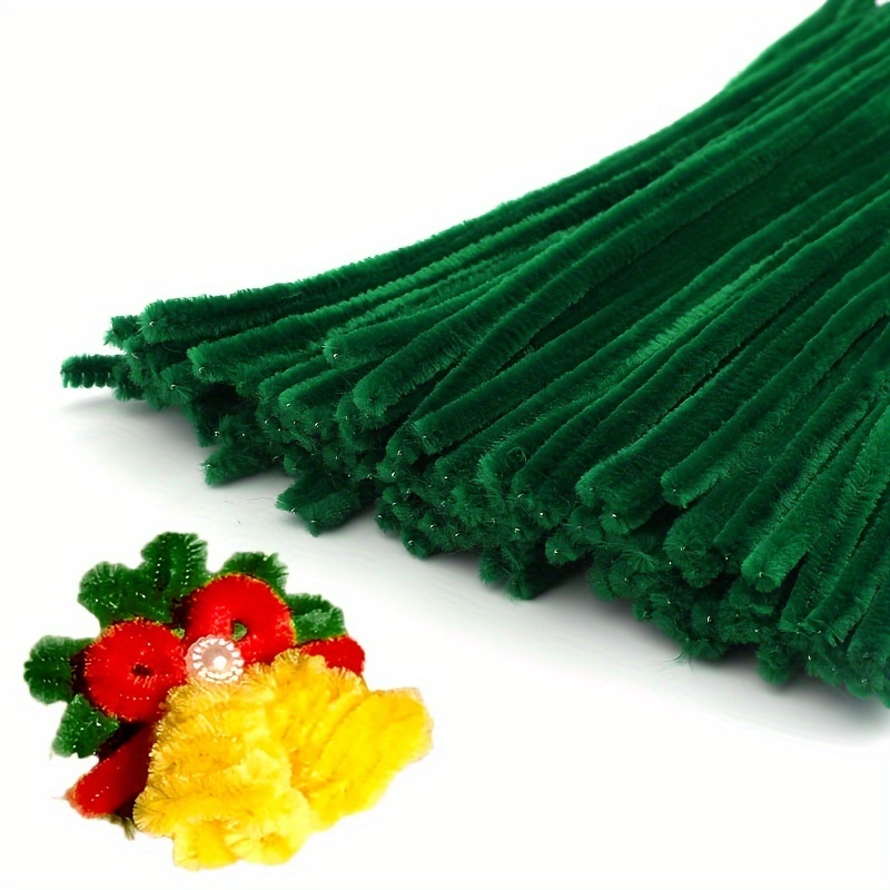 200 Limpiapipas De Colores Verdes - Para Manualidades, Con Cintas Y Palitos