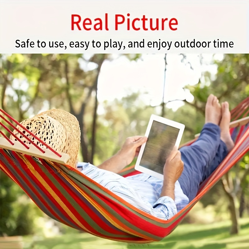 Colorful Double Anti-rollover Hammock for Outdoor Camping