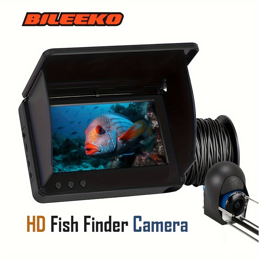 Underwater Fishing Camera, ABS IPS Full View Portable Fish Finder Camera  with 4.3inch HD Monitor, 12V Waterproof Underwater Camera for Ice Lake Sea