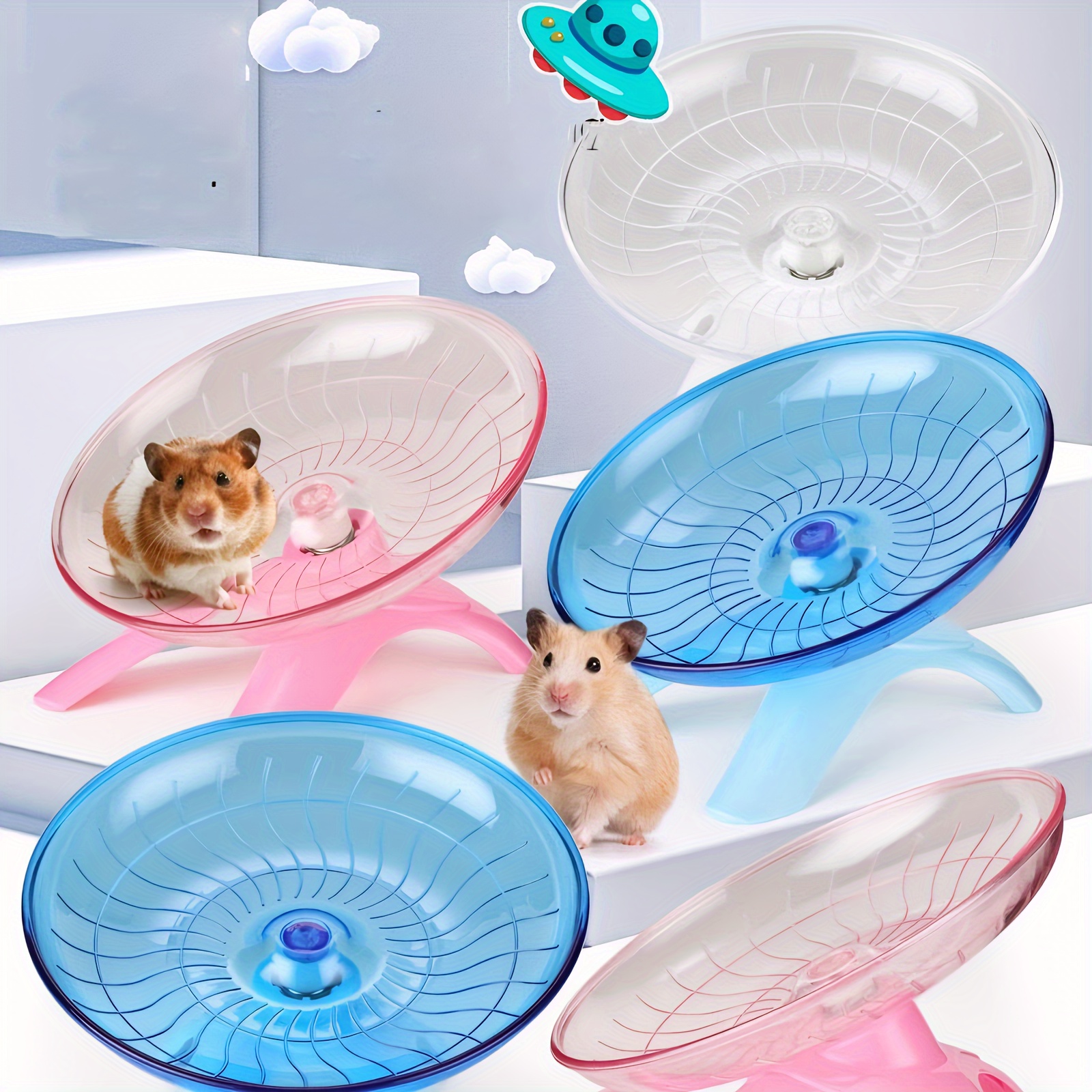 

Silent Spin Hamster Exercise Wheel - Plastic, Ideal For Small Pets Like , Hedgehogs & Squirrels