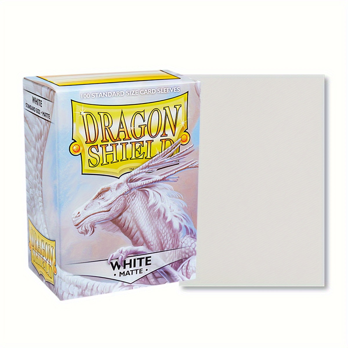 

Dragon Standard Size Sleeves-matte White-card Sleeves Are Smooth&tough - Compatible With Yugioh&magic Card Sleeves