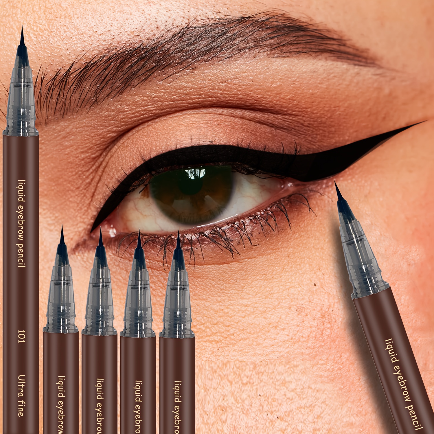5pcs set 0 008mm long lasting makeup microblading eyeliner 2 in1 ultra fine   eyebrows pen waterproof professional sweat proof liquid eye brow pencil summer outdoor travel