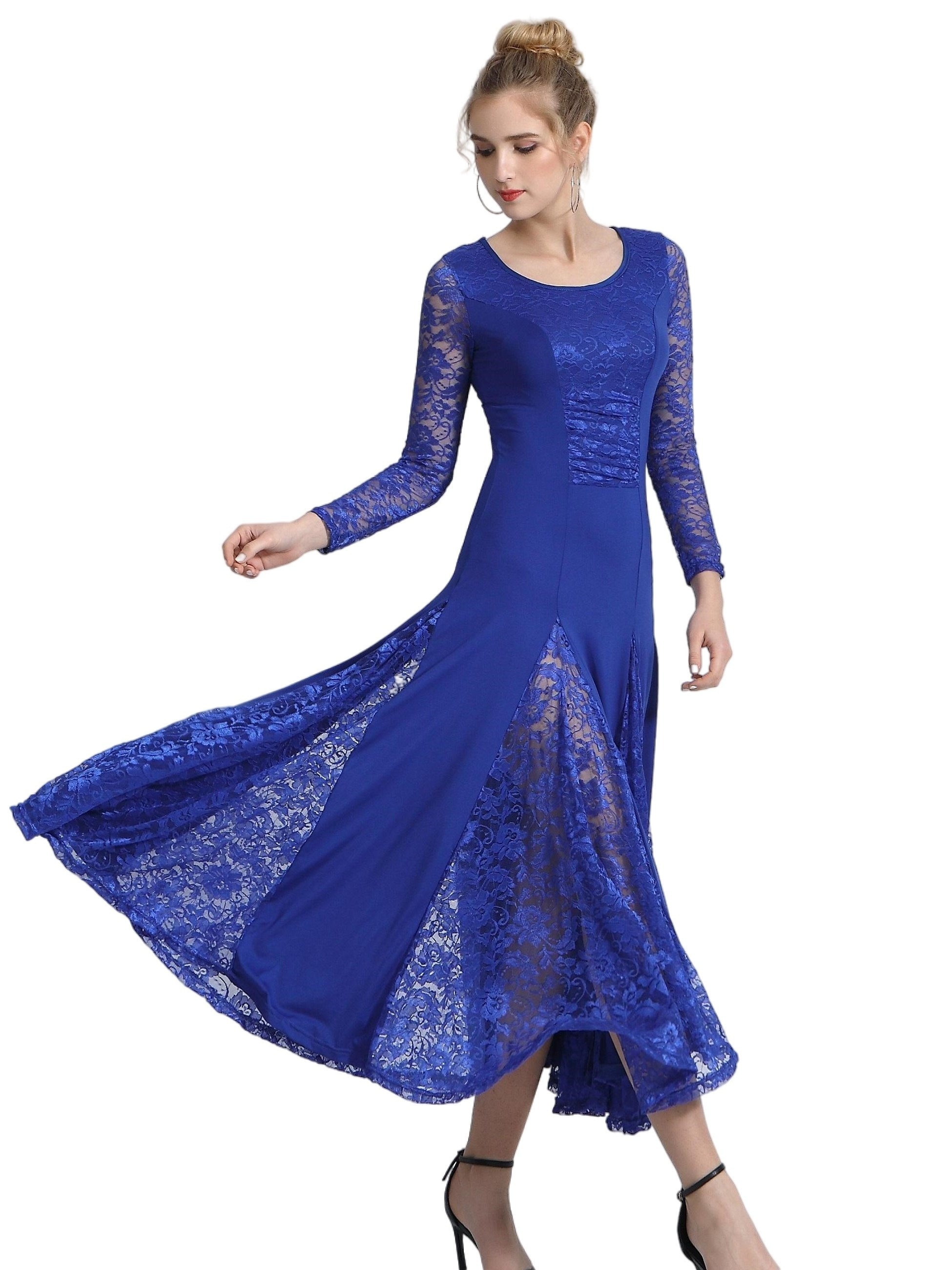 women dance lace dress long skirt modern dance big - Temu