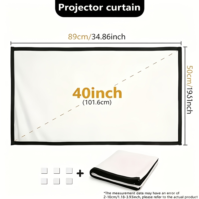 40-Inch Portable Foldable Projector Screen