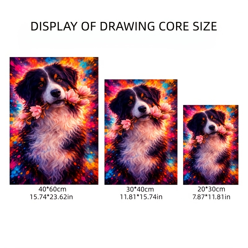 TEMU 2d Flat, 1 Customized Pet Portrait Canvas Wall Decor, 2d Style With Solid Pine Wood Frame, Splatter Effect, Your Photo For Personalized Design,
