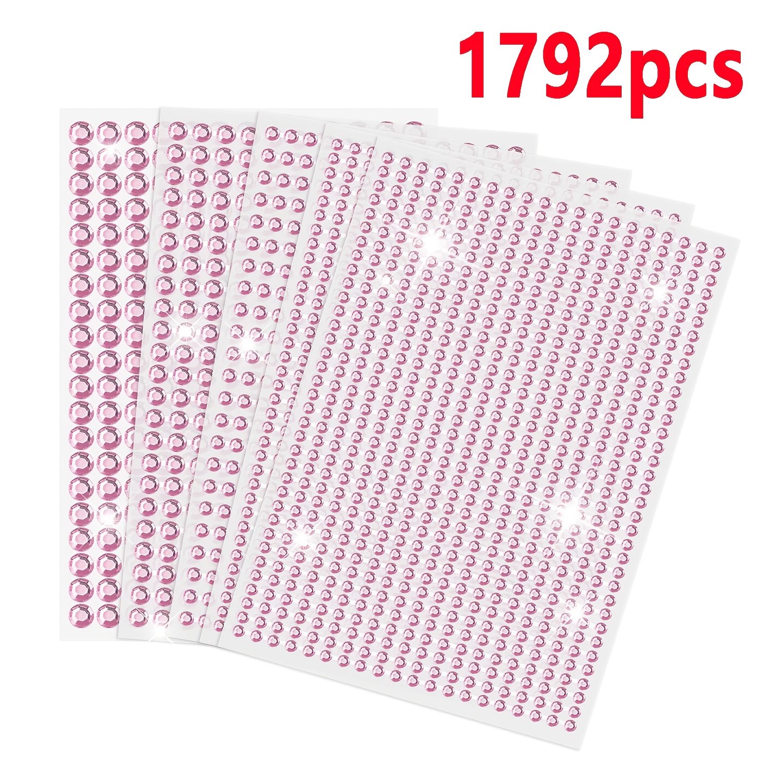 E-shop 1792 Stück Synthetische Edelstein-Aufkleber, Selbsthaftende Acryl-Rhinestones für Basteln DIY Nageldekoration Handwerksbedarf Funktionierender