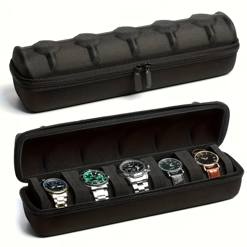 TEMU Portable Watch Storage Box Smart Watch Organizer Featuring A Sponge Inner Support Double Zipper Watch Accessory Case Stylish Storage Box TEMU Portable Watch Storage Box Smart Watch Organizer Featuring A Sponge Inner Support Double Zipper Watch Accessory Case Stylish Storage Box