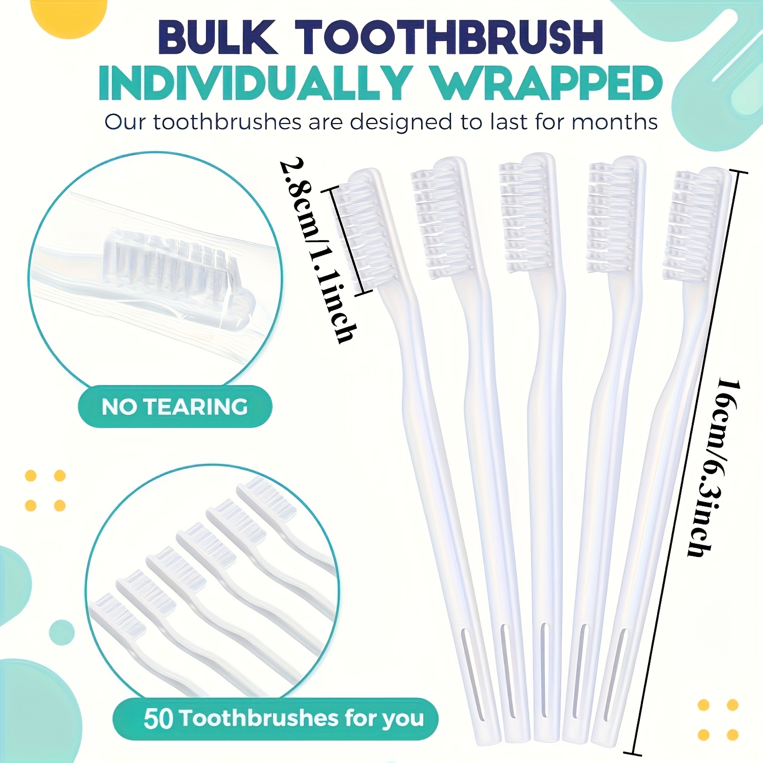 Individually Packaged Disposable Toothbrushes for Travel