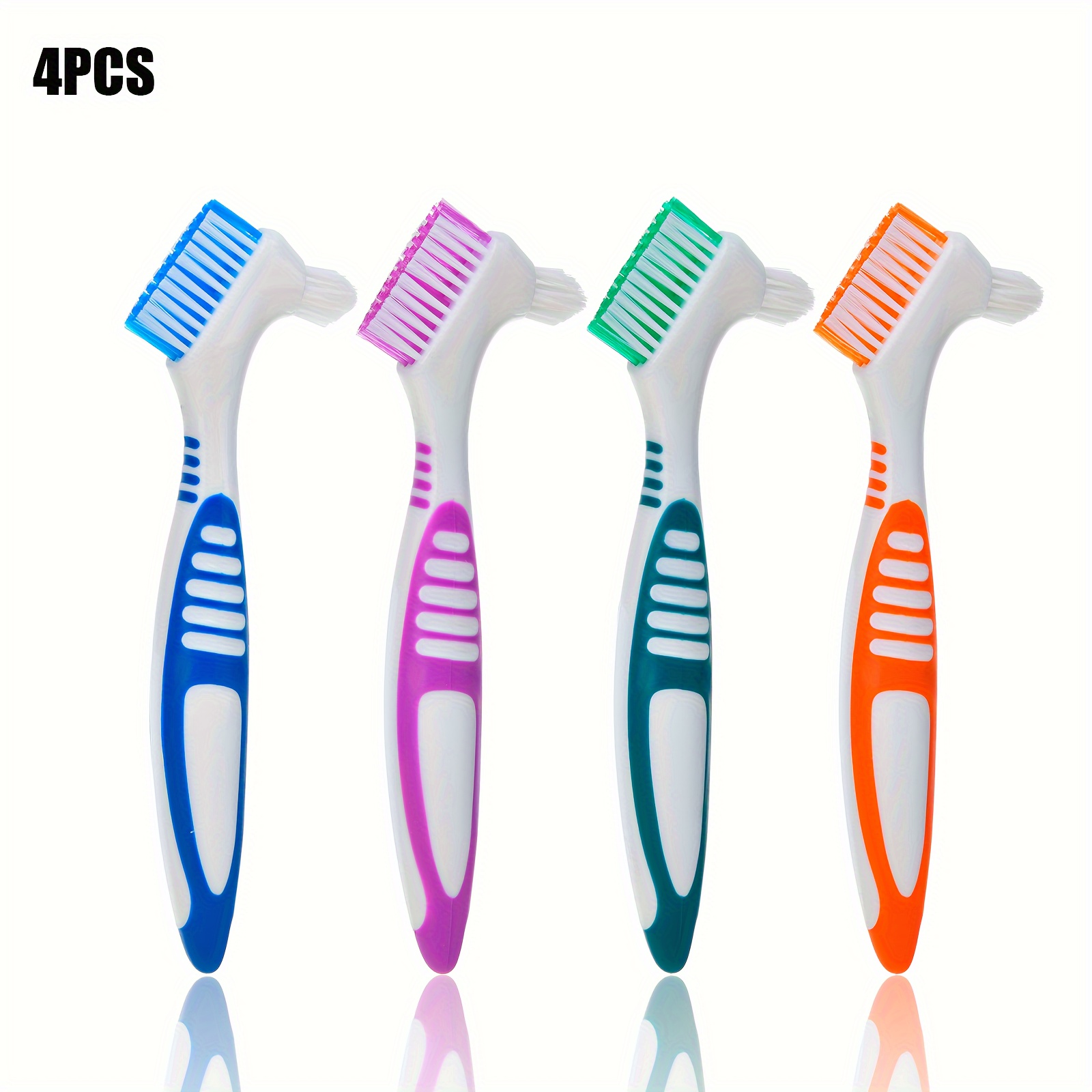 

4pcs -ended Denture Set Bristles & -slip - For False , -