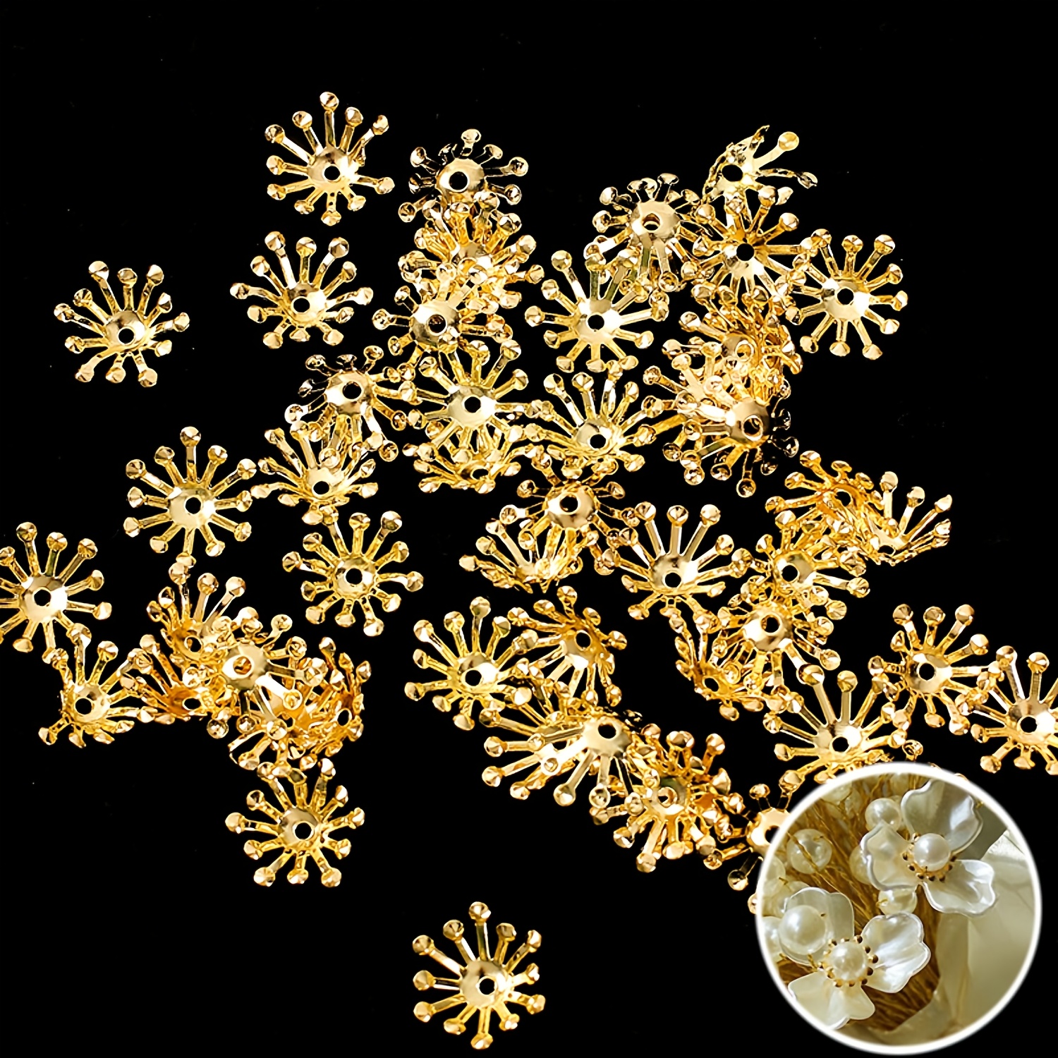 30/60pcs Flower Shaped Sewing Fasteners for Crafts