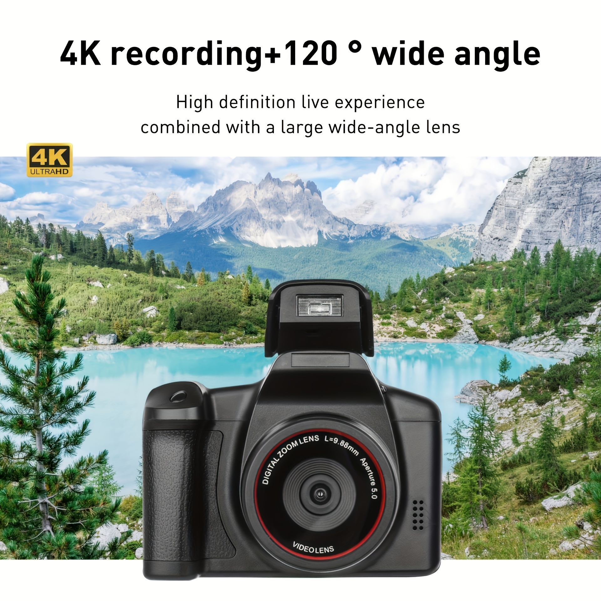 

Hd Digital Camera Can Take Photos And Videos 2.4 Inch Screen Display 16x Digital Zoom Slr Camera Christmas New Year Gift Battery Not Included, 4 Aa Batteries Required