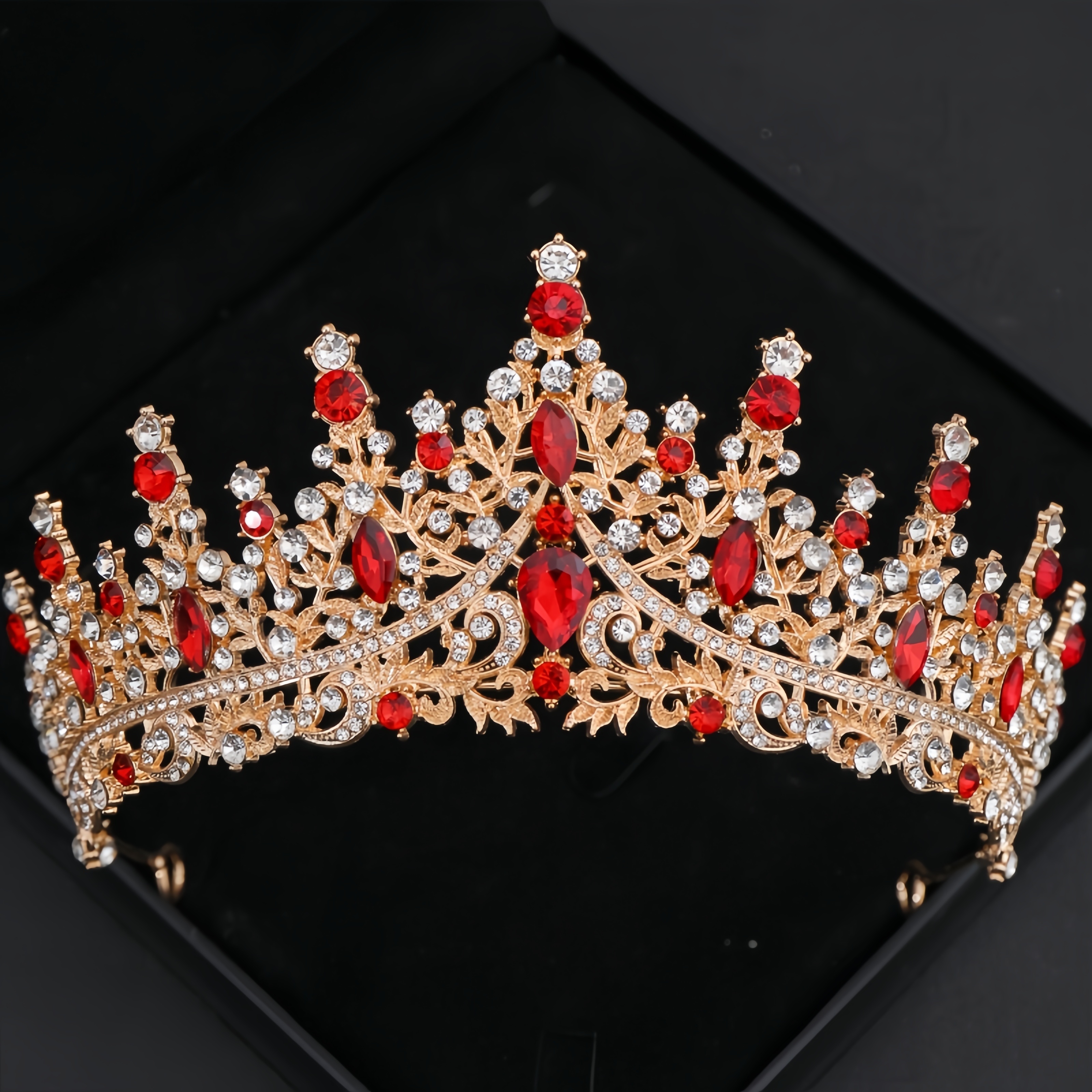 baroque bridal sparkling wedding hair tiara - Temu Mauritius display picture 1