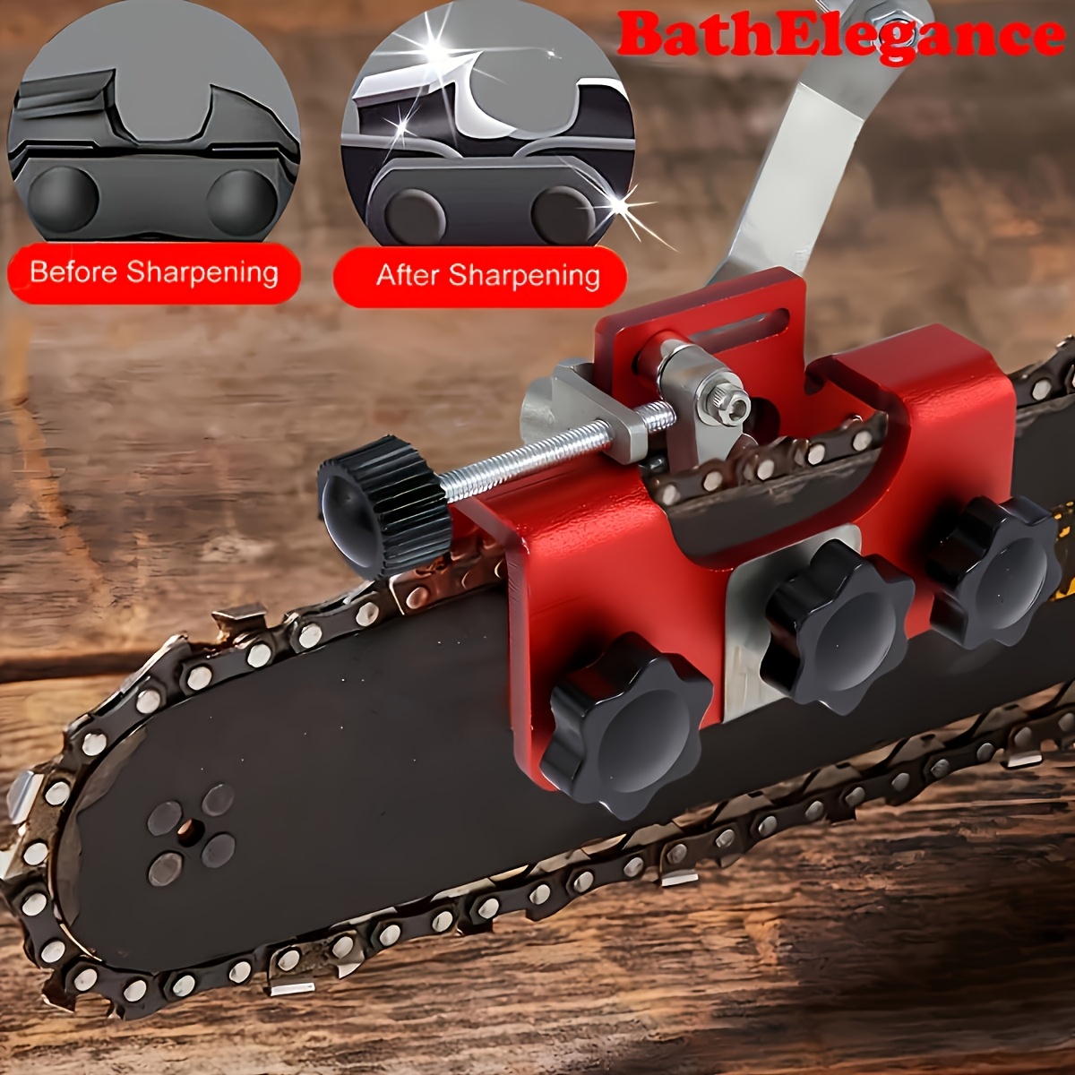 

Chainsaw Chain Sharpener, Handheld Chainsaw Sharpener, Chainsaw Sharpener Kit With 3 Grinding Heads And Carrying Bag! Suitable For Chainsaws And Chainsaw Handheld Quick Chainsaw Sharpening Tool, Diy