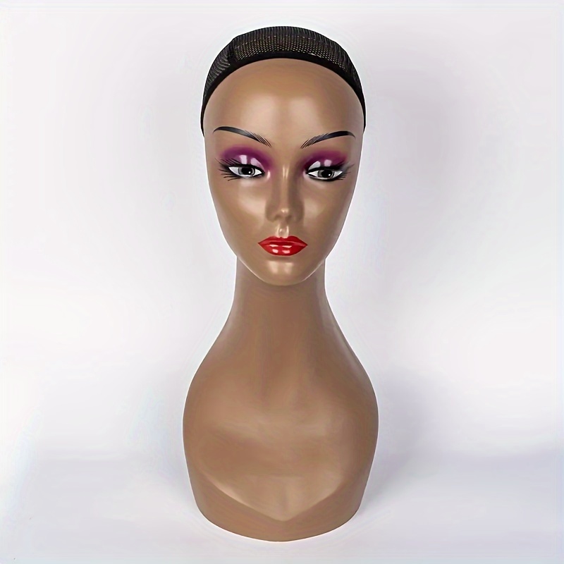 

1pc Fake Display Model Head Unisex Wig Head Stand Mannequin Head