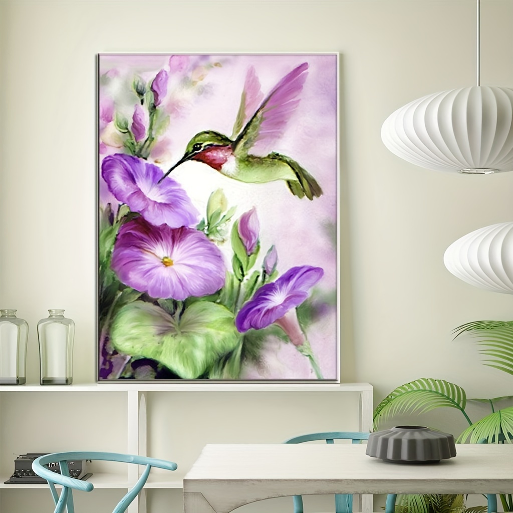 Hummingbird On Flowers Pattern Rhinestones Diamond Painting - Temu Mexico,  Hummingbird Diamond Art 