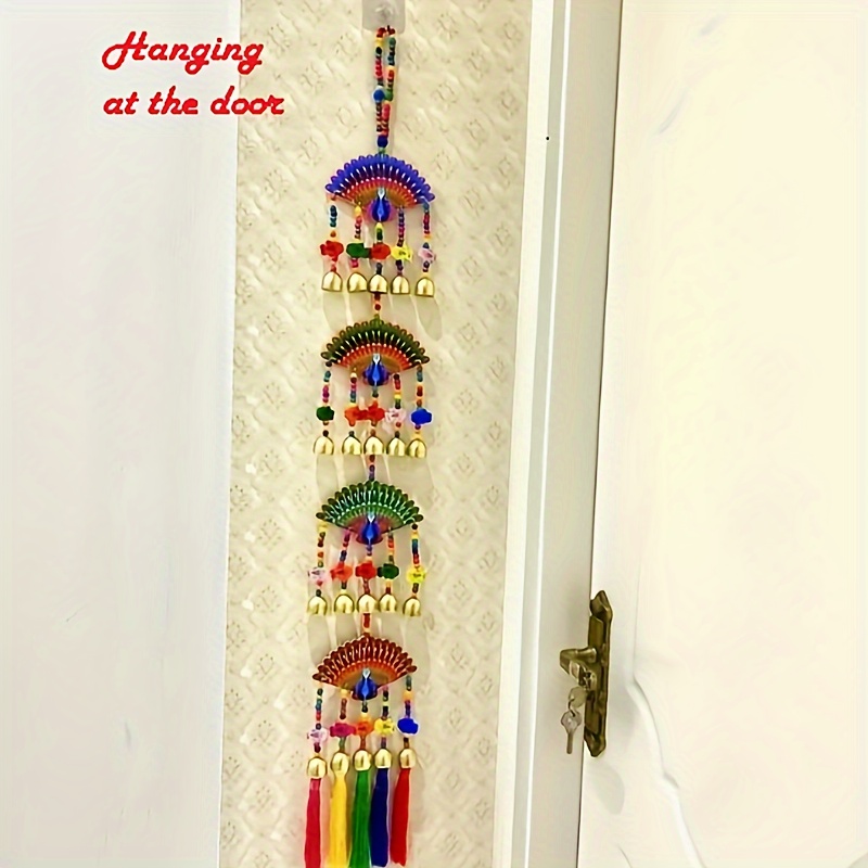 

Holiday Decorative Wind Chimes,20 Long Bells Double-sided 4-layer Wood Boardhandmade Decorative Ornaments Wood Board Bell Ornaments Home Room Wall Decoration Pendants