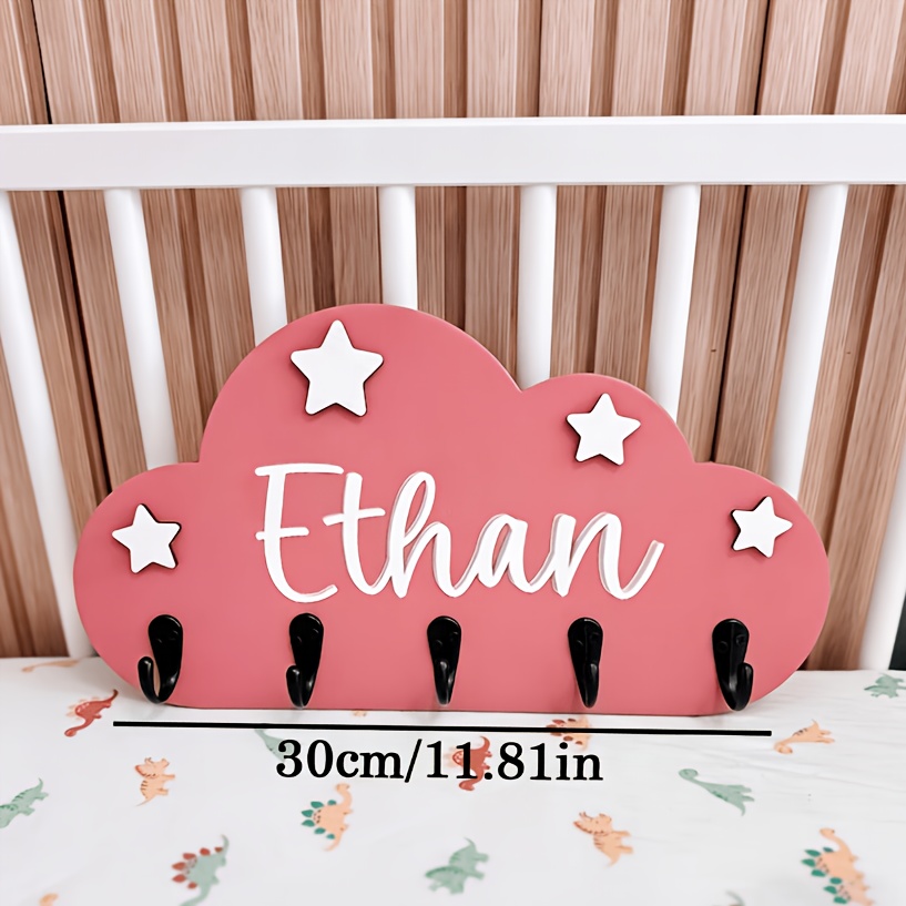 TEMU [custom] Personalized Multi-style Cloud Hook Plaque Decoration, Wall Decor, Dopamine Cloud Hook, Custom Hook, Custom Birthday Gift Hook, Custom