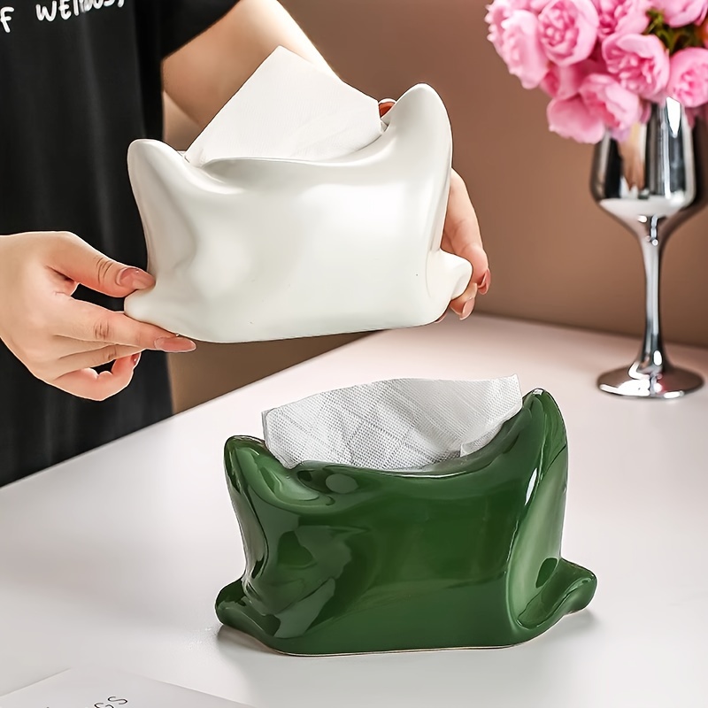 a ceramic tissue box an   storage box for tissues elegant for the living room dining table coffee table and tv cabinet center convenient for organizing and displaying   tissue storage box for home desktops suitable for bedrooms and home decor Product details 0