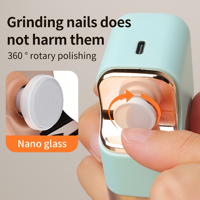 USB Rechargeable Electric Nail Clippers with LED Light