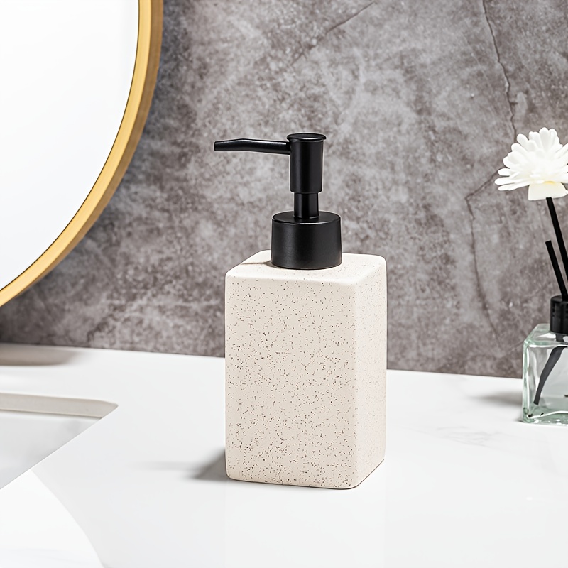 TEMU A Ceramic Hand Bottle, Simple And Versatile, Available In 4 Colors, Can Hold 11.62 Ounces, Easy To Press, And Reused. Suitable For Separate Use