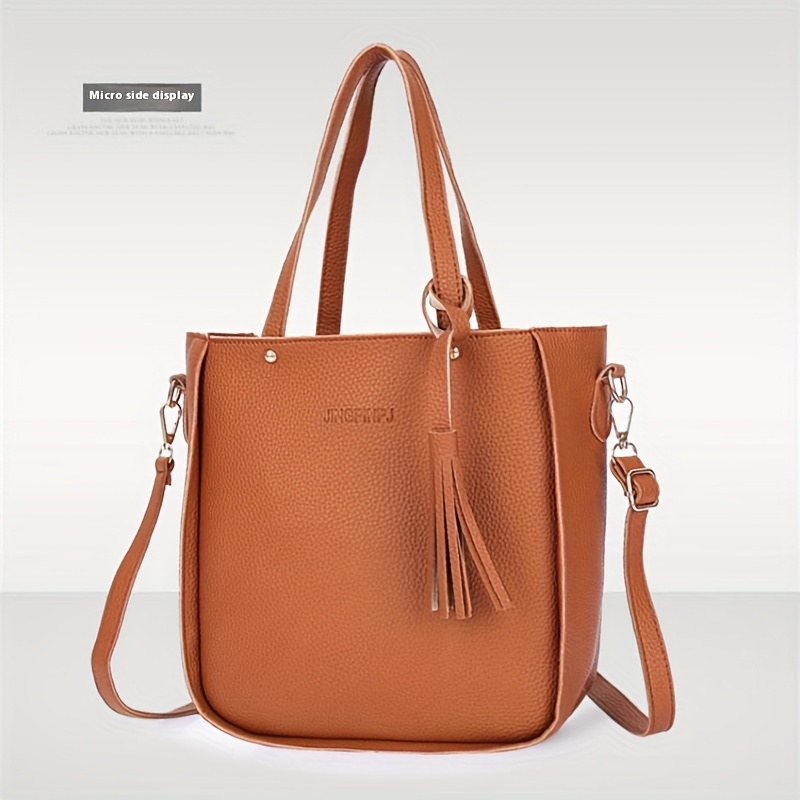 Juego de Bolsos Minimalistas para Mujer, Conjunto de 4 Piezas Estilo Sencillo, Bandolera Moderna para Embarazadas, Bolso Ligero de Hombro y Clutch Compacto, Ideal para Compras y Llevar