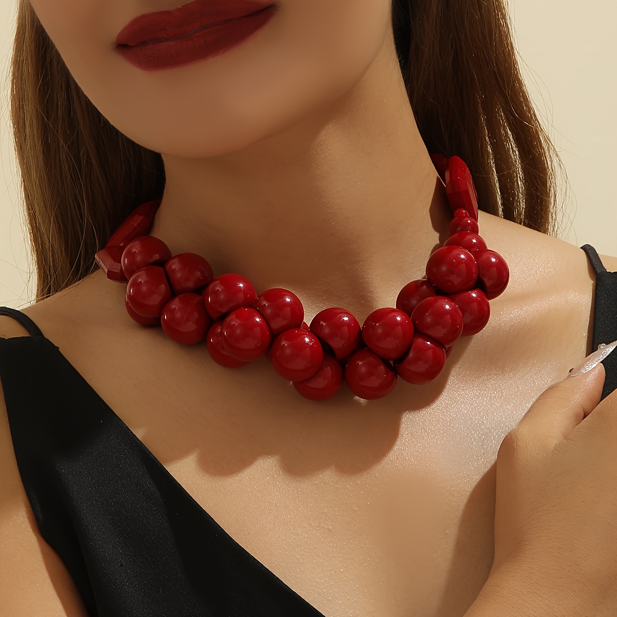 

Bijoux de mode pour femmes - Colliers de style et simple pour les fêtes et le port quotidien, en plastique, non plaqué, idéal pour la Saint-Valentin et toutes , parfait pour et les occasions de fête