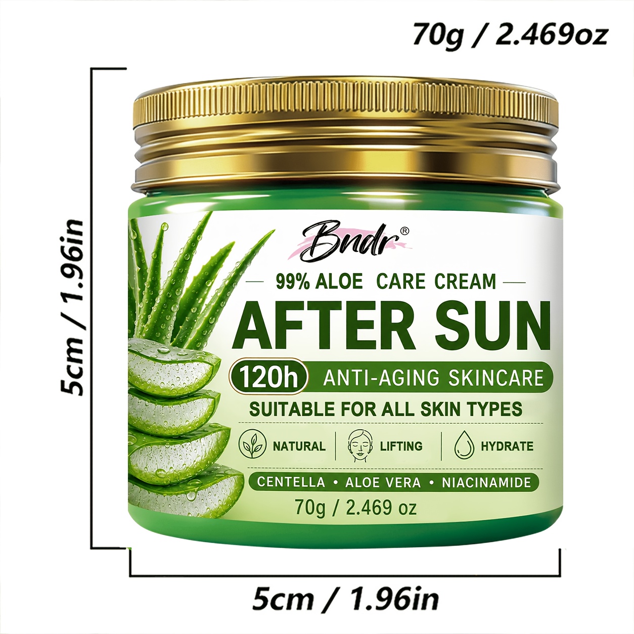 Moisturizing Face Cream with Aloe Vera for Adults