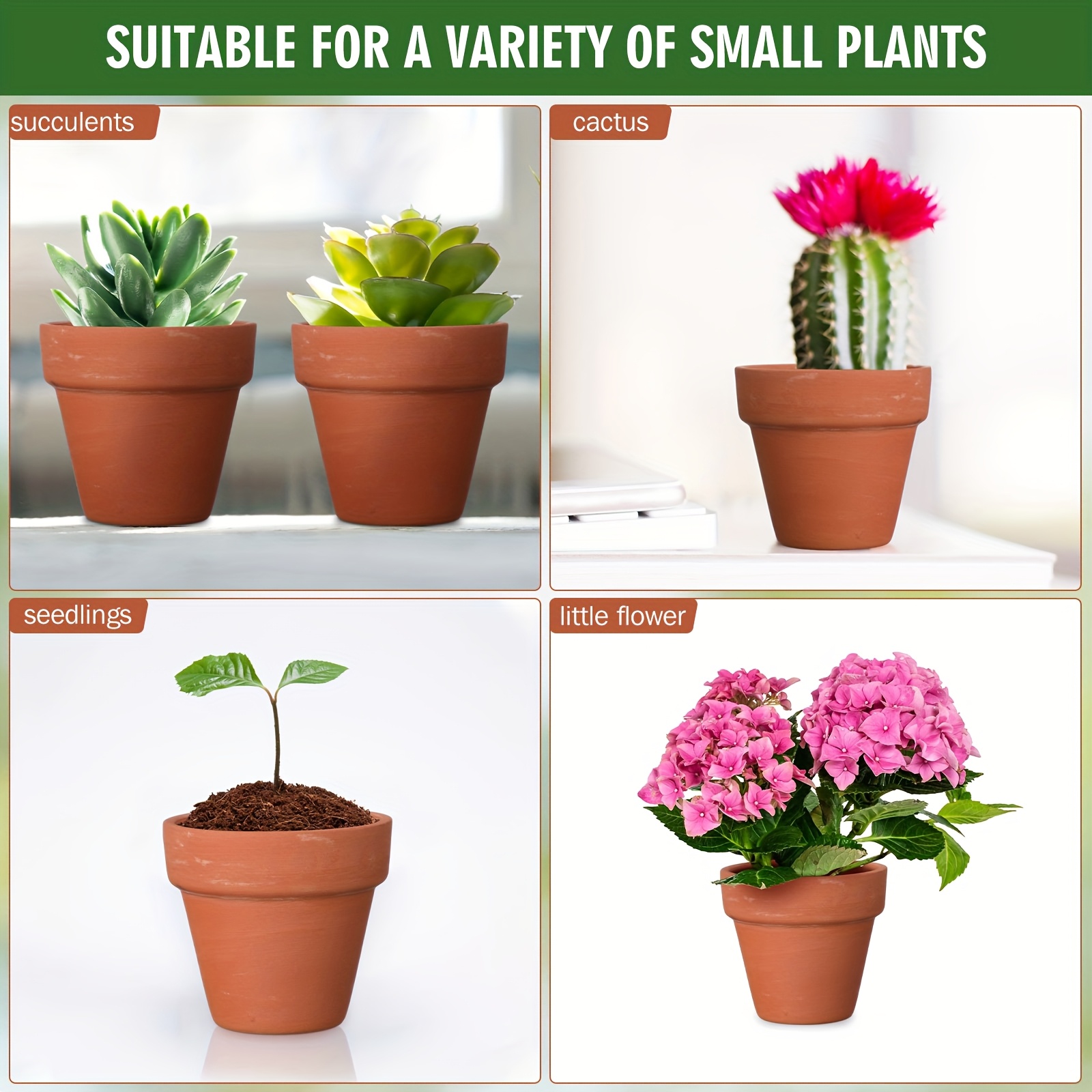 150pcs small terracotta pots bulk 2 inch mini clay flower - Temu