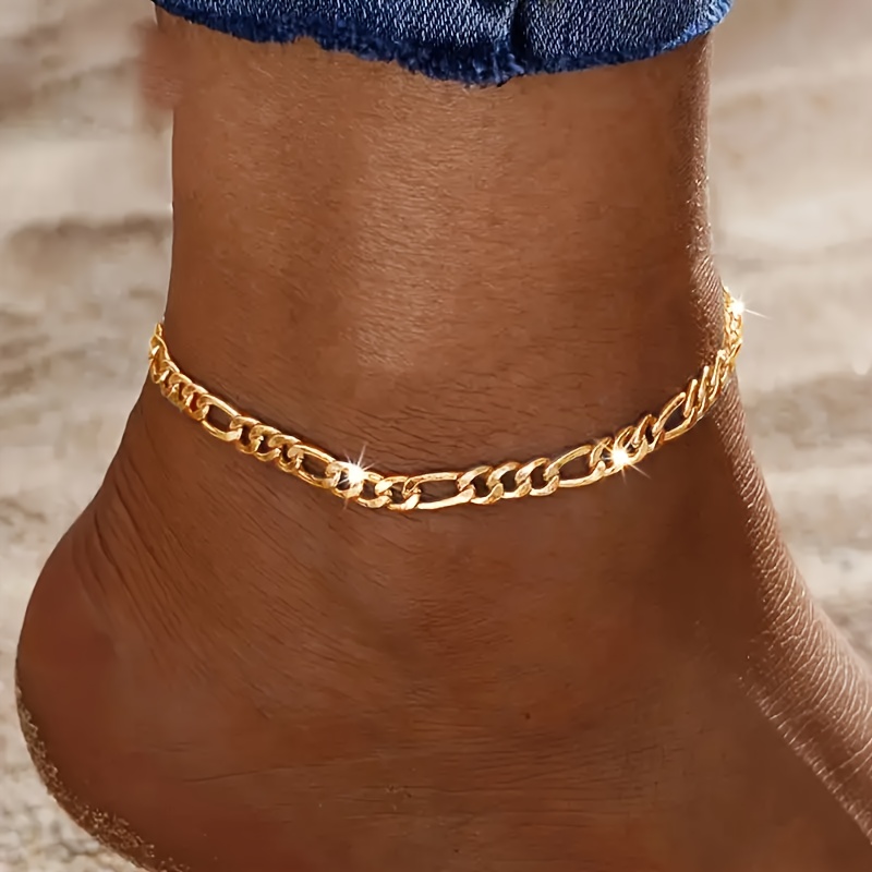 1pc Fashion Elegant 3-in-1 Chain Women Anklet Luxurious Easy Sexy Suitable For Party Gathering Vacation Wear