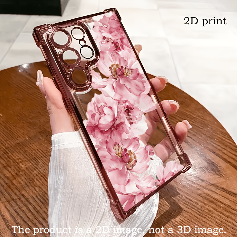 TEMU Phone Case - 2d Creative Flower Pattern Easy Luxury Protective Case Suitable For Galaxy S21 5g/s21 Fe 5g/s21+ 5g/21 Ultra 5g/s22 5g/s22+ 5g/ S22