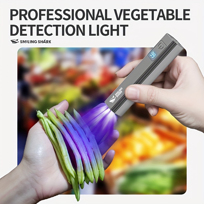 professional 365nm flashlight vegetable detection light dual lighting   type c rechargeable mini light with power indicator ideal for jewelry identification fluorescent agent detection aspergillus   inspection Product details 2