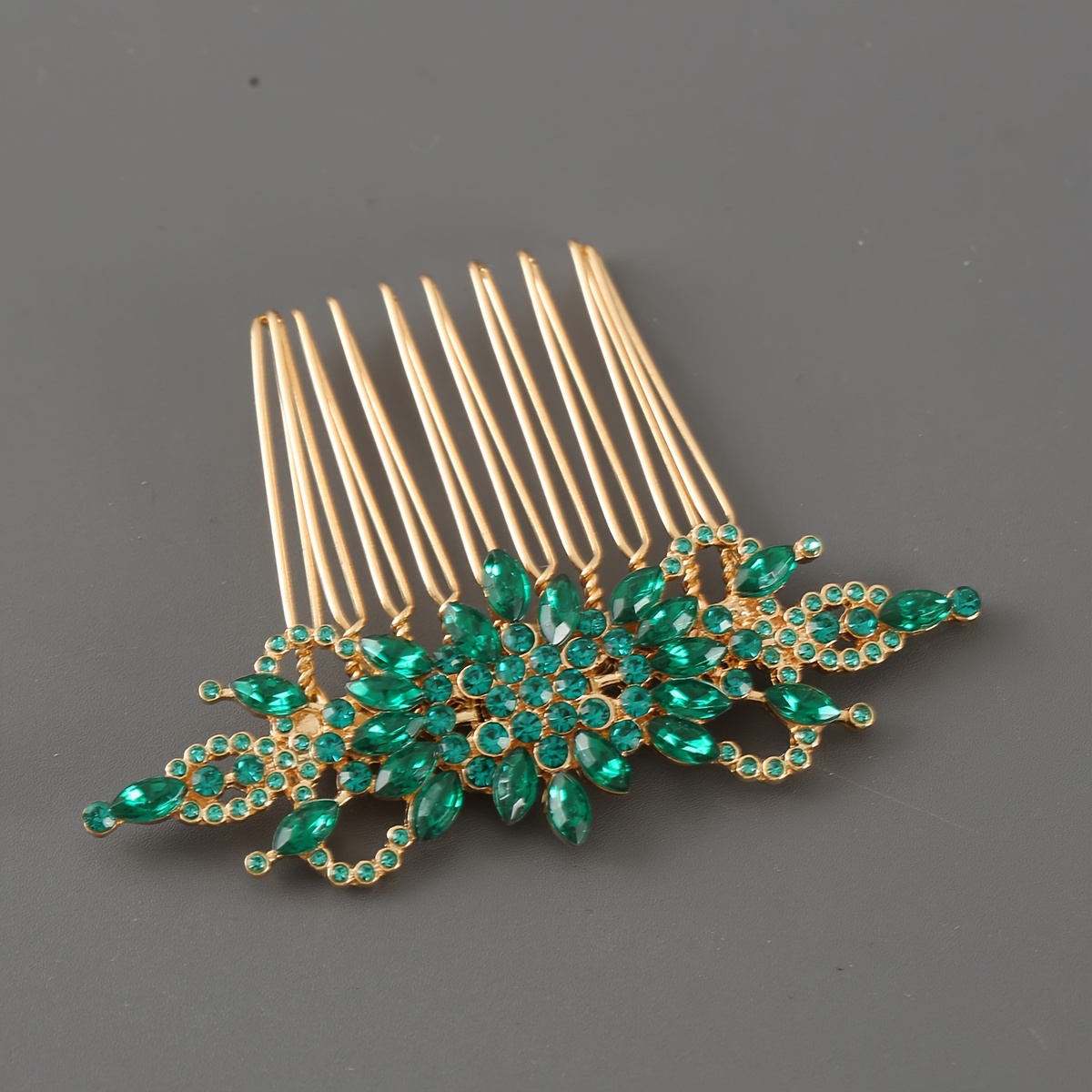 E-shop Rotes Grünes Strass-Stirnband im Festlichen Stil Haaraccessoire