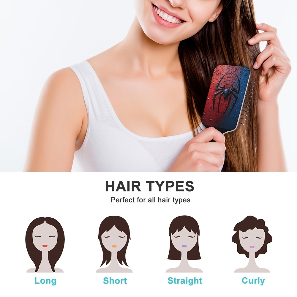 TEMU And Blue Label Theme Pattern For Man Air Cushion Comb, The Overall Simple And Fashionable, Comfortable To Hold, Abs Material Handle, Anti-static