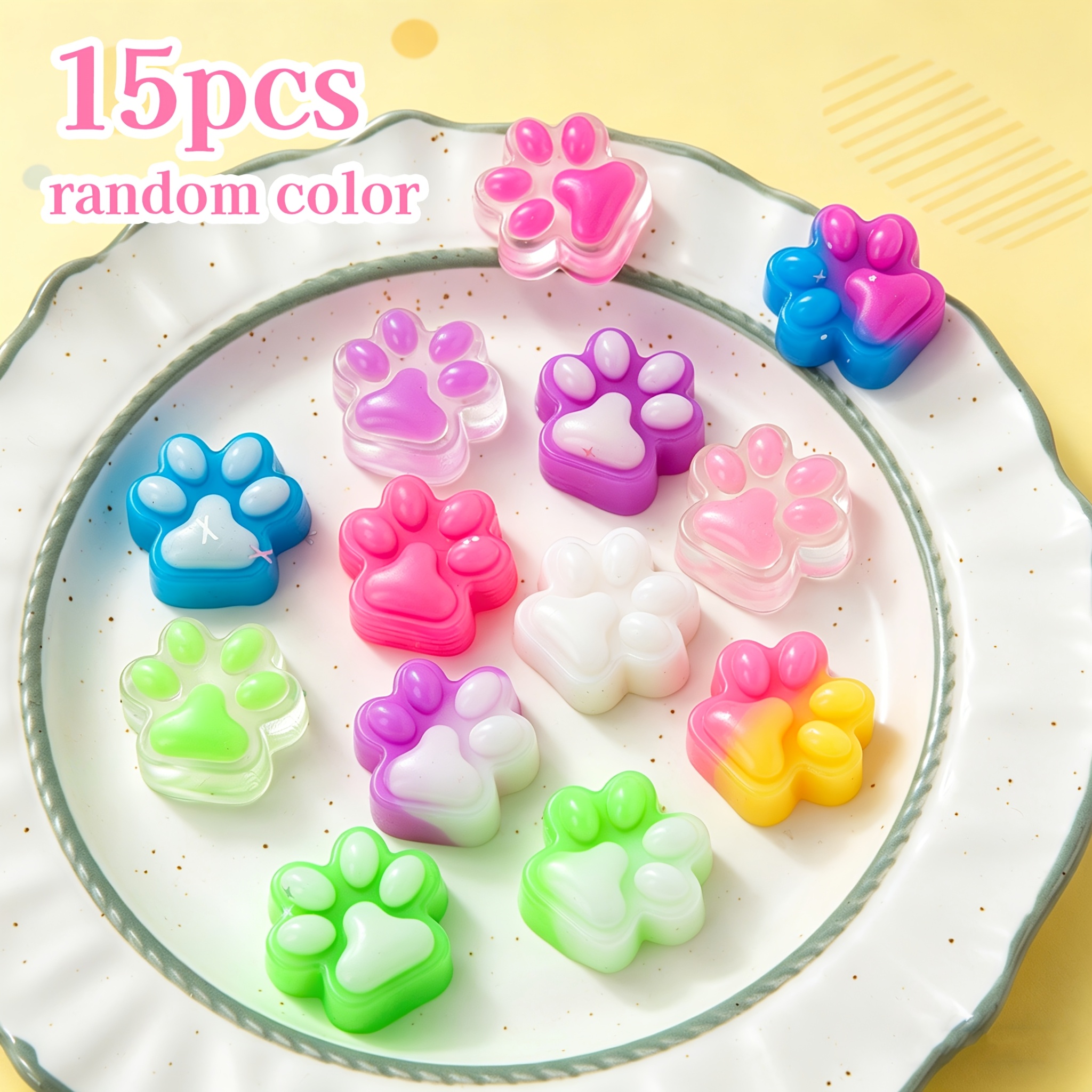 Image of 15pcs Mini Cute Cat Paw Toys, Multi-item Party Favor Packs, Reusable Squeezing Toys, Easter/halloween Party Gifts, Christmas Stocking Stuffers, Classroom Reward Supplies, Random Color