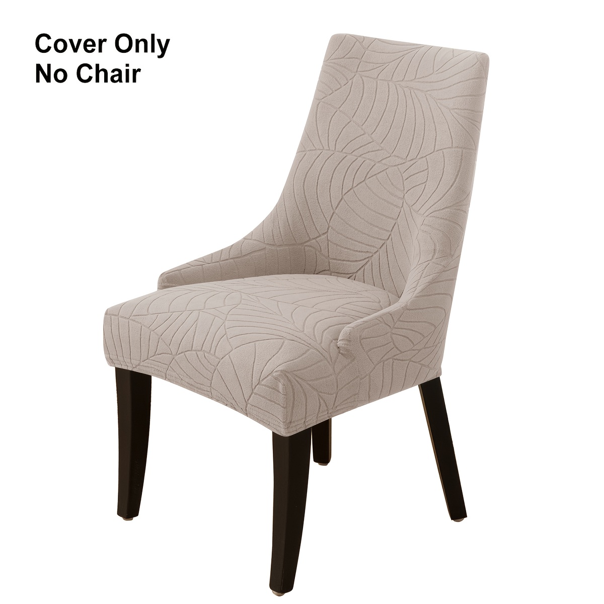 TEMU 1 Housse de Fauteuil Élastique en Flanelle Motif Feuilles Hôtel Maison Housse de Chaise de Restaurant Tout