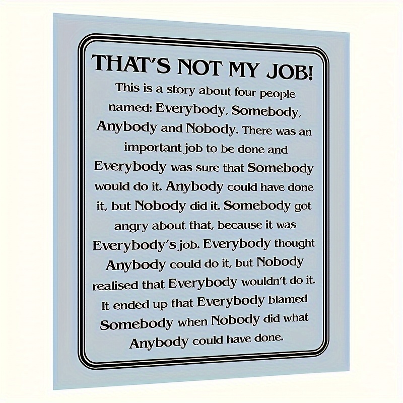 

Inspirational 'that's Not ' - Humorous Poster, Ideal For Home, Office, School Decor - Great Sarcastic Desk & Sign For Teachers, 8x10" , Room Decor