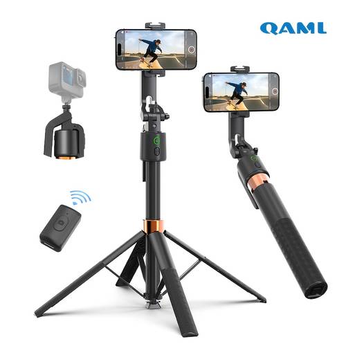 item picture 2026 new q13 ai selfie stick tripod with 360 face tracking multi functional phone holder remote extendable universal 1 4 inch screw 18cm extension pole for iphone camera live streaming valentines day gift