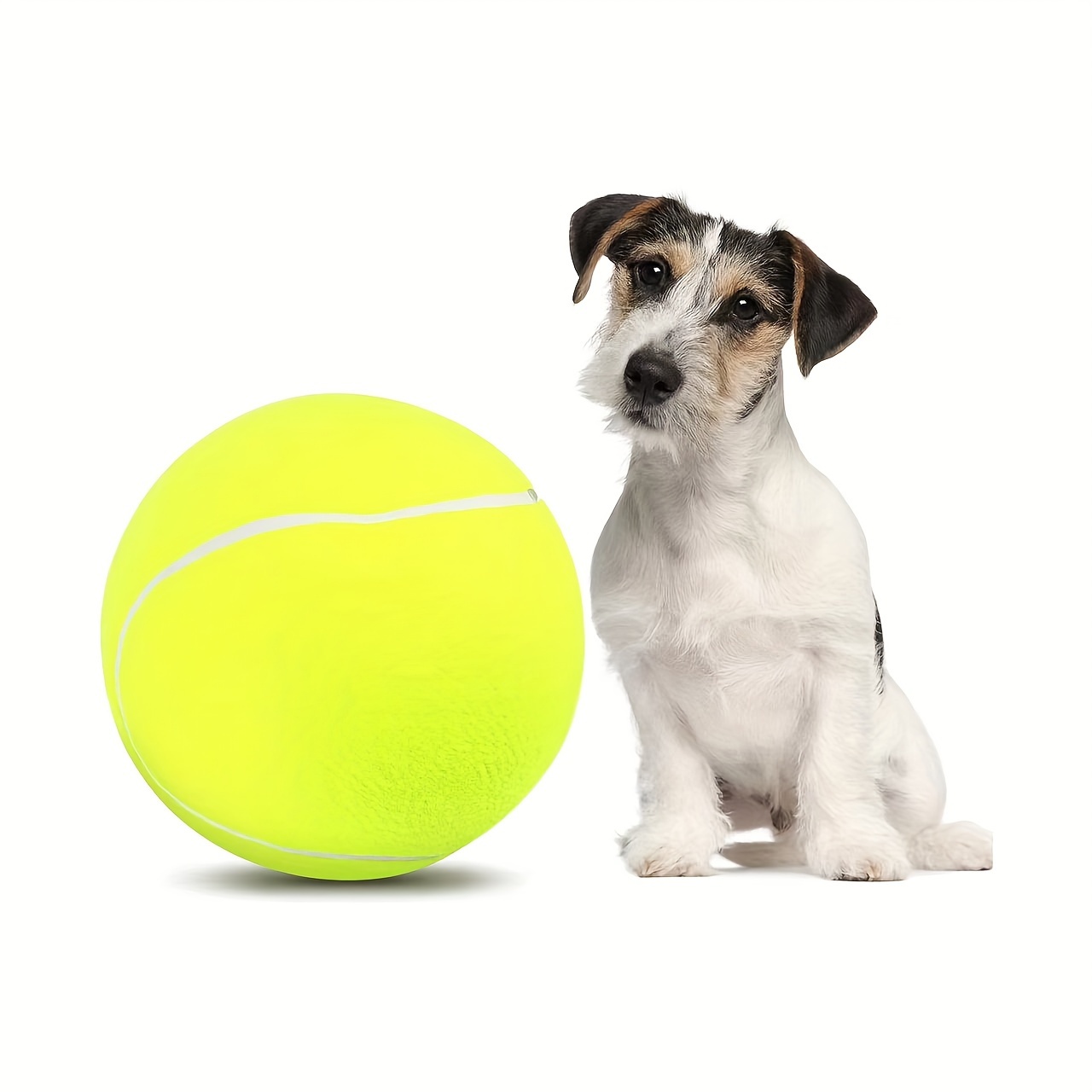 

1 Pcs Tennis Ball For Dogs, 9.5" Inflatable Large Tennis Balls Pet Chew Toy, Inflatable Rubber Non-toxic Pet Toy Balls For Small Medium Large Dogs