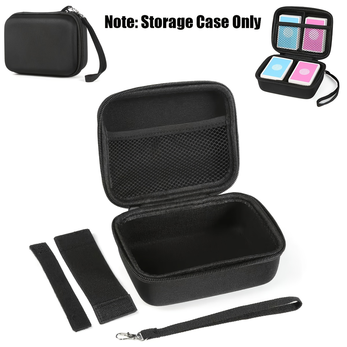 Compatible With , Skip Bo, Taco, | To 350 Cards, Including 2 Removable Dividers, Black, Huoaed Hard Case