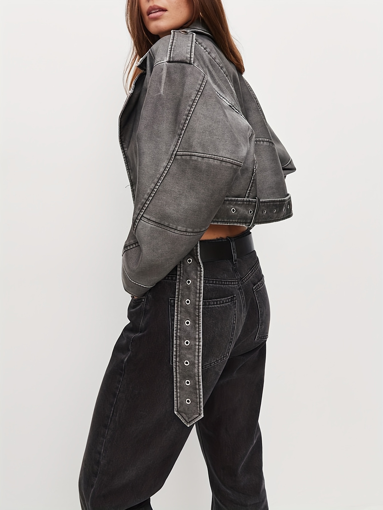 ジャケット・アウター S leather jacket cropped  THEREDTHREAD Black Cropped faux leather jacket - Buy Online | Terranova