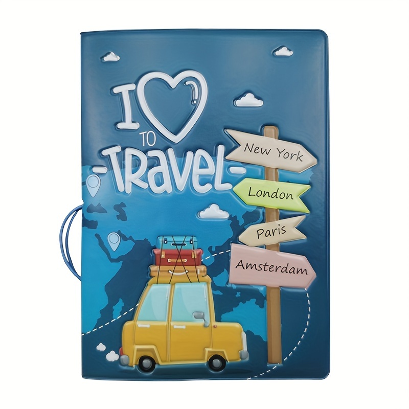 

3d Print Travel Passport Holder With Yellow - Pvc, Stain-resistant, Includes Lanyard For Easy Attachment, Vacation & International Travel, Passport