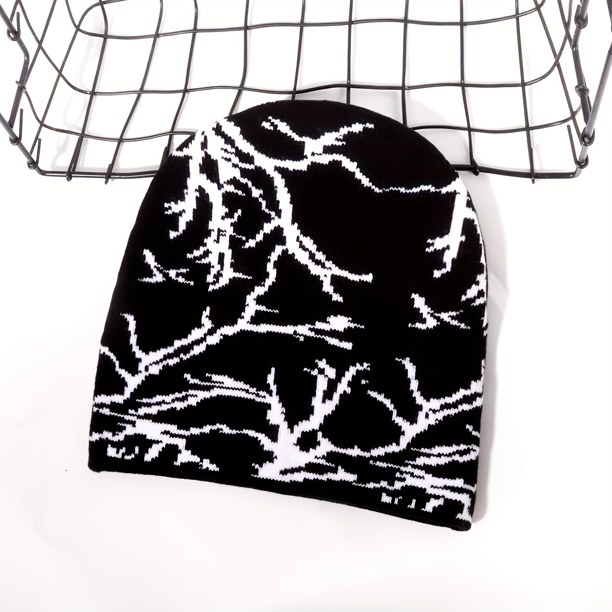 TEMU Cappello da in maglia jacquard con motivo , stile Y2K casual e trendy, avanzato e versatile, caldo per l' e l'inverno, sport all', ciclismo,