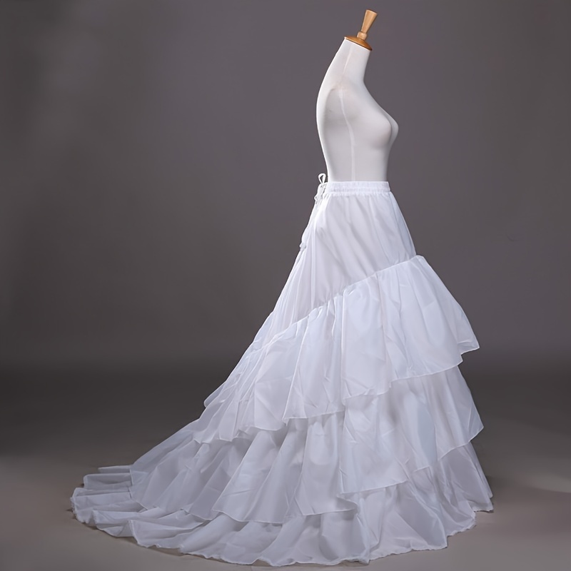 White lotus skirt/Petticoat on a standing mannequin