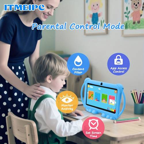 imagen del artículo tablet de 7 pulgadas/17.78 cm con 4 gb de (2 gb + 2 gb expandible), 32 gb/16 gb rom, procesador de , pantalla hd ips, cámara dual, wifi 2.4g+5g, tablet, pad