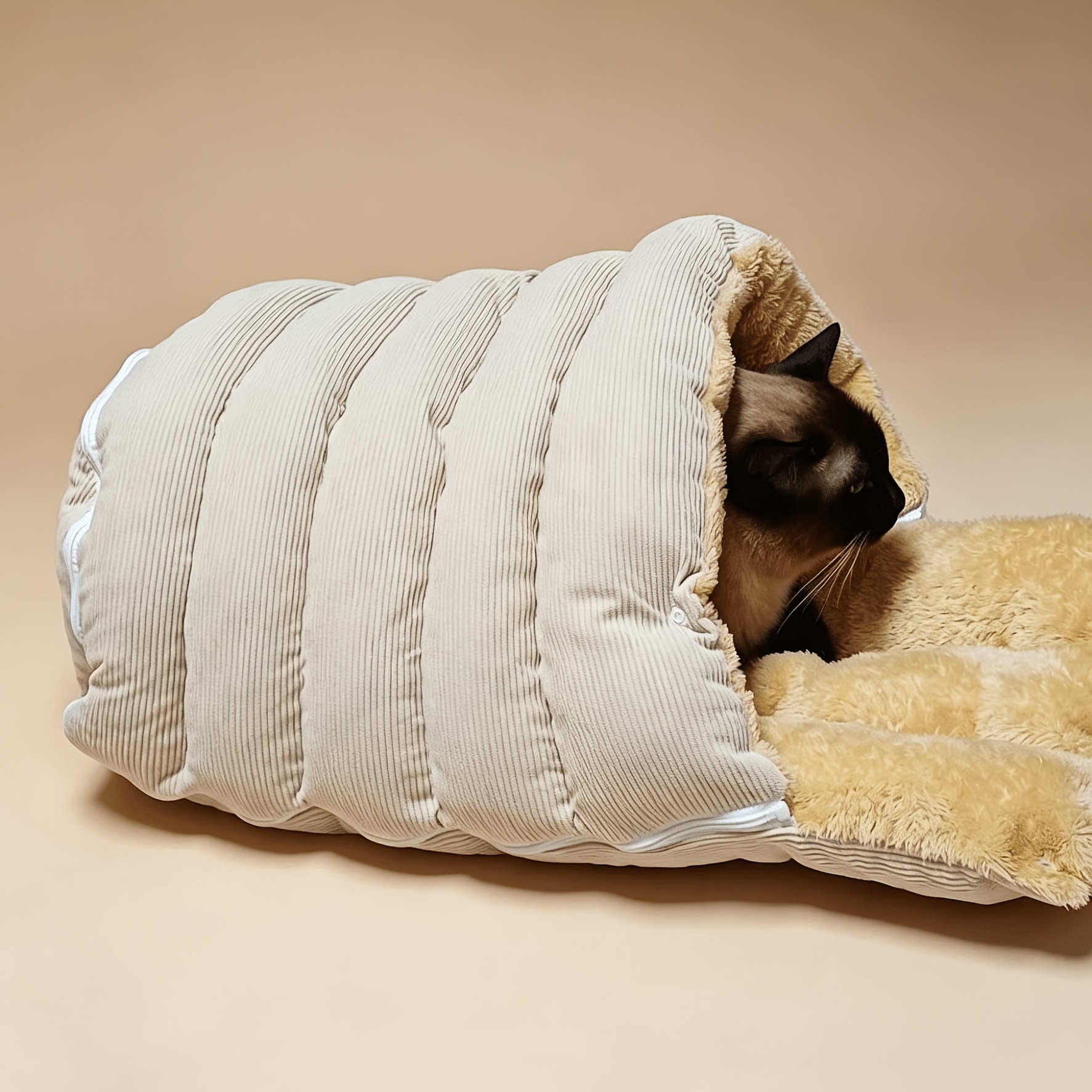 Image of Removable And Washable Cat Bed, Extra Large And Thick, Winter Warm, Enclosed For A , Suitable For , Cat House, Dog Bed, Pet Bed
