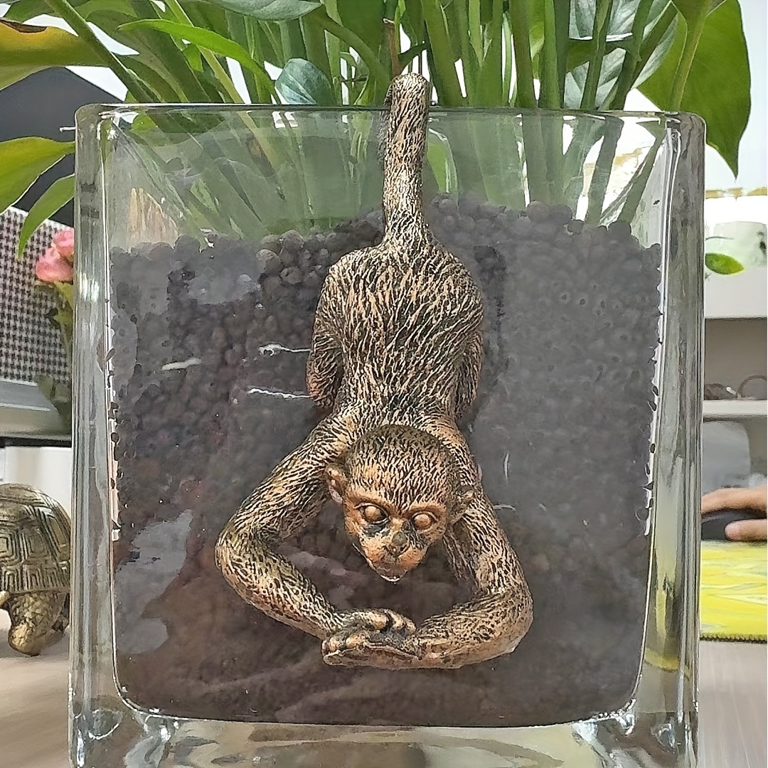 

Resin Monkey Art, Home Office Decorative Hanging Monkey Statue, Animal Figurine Craft For Living Room Display